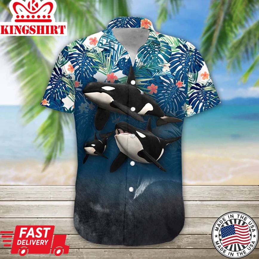 3D Summer Whale Trendy Hawaiian Shirt, Trendy Hawaiian Shirt For Men, Women