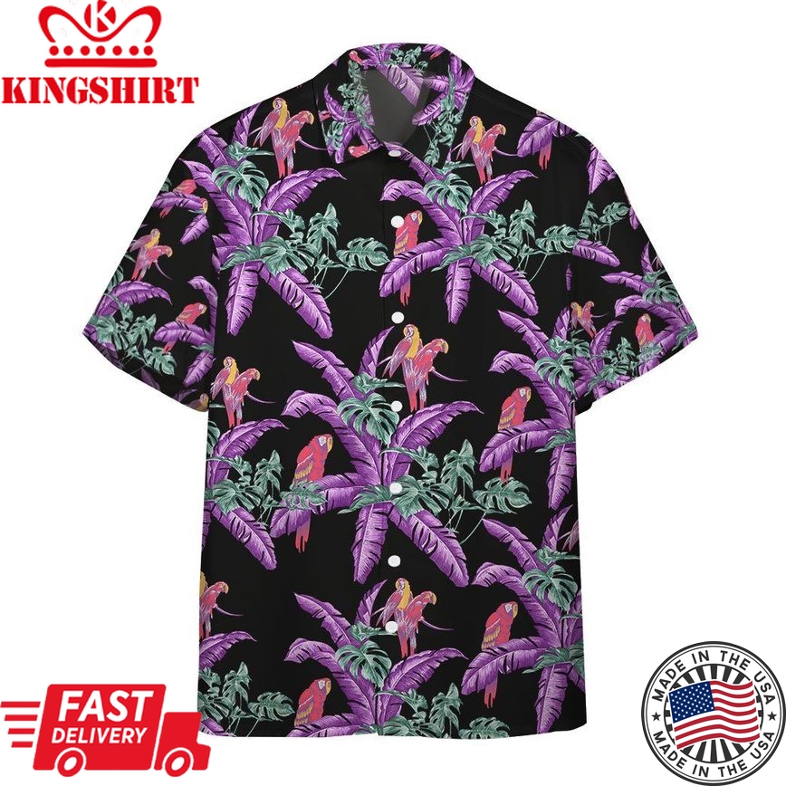 3D Tom Selleck Magnum Pi Jungle Bird Black Custom Hawaii Shirt