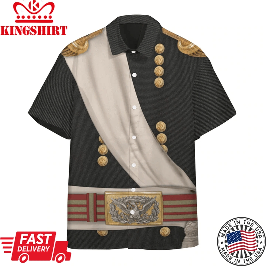 3D William Tecumseh Sherman Costume Hawaiian Short Sleeve Shirt, Trendy Hawaiian Shirt For Men, Women