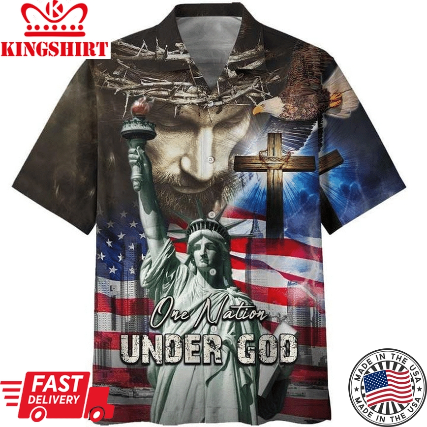 4Th July One Nation Under God Independence Day Hawaiian Shirts Aloha Hawaii Shirt Aloha Shirt For Summer