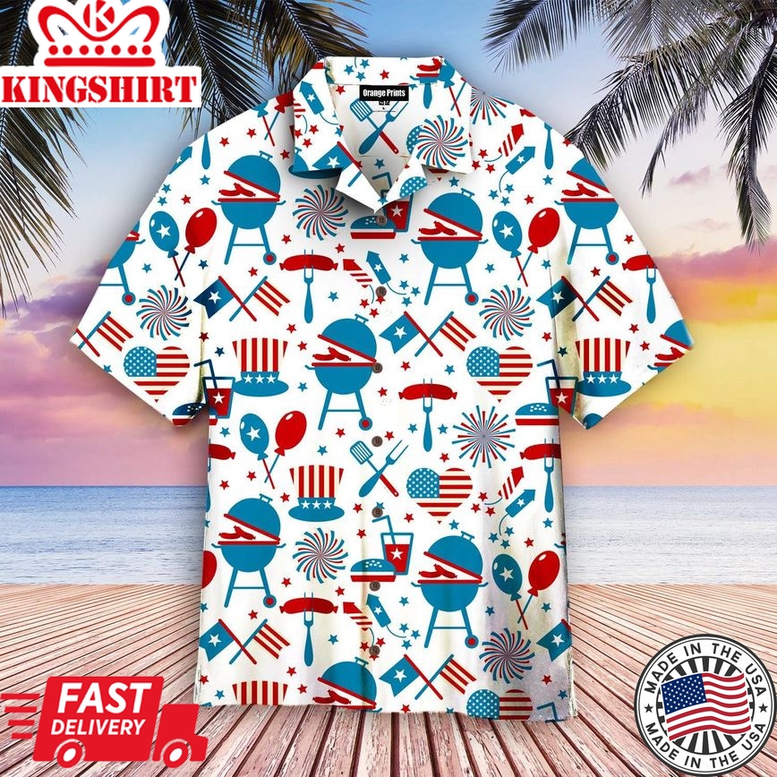 4Th July Party Memorial Day Trendy Hawaiian Shirt For