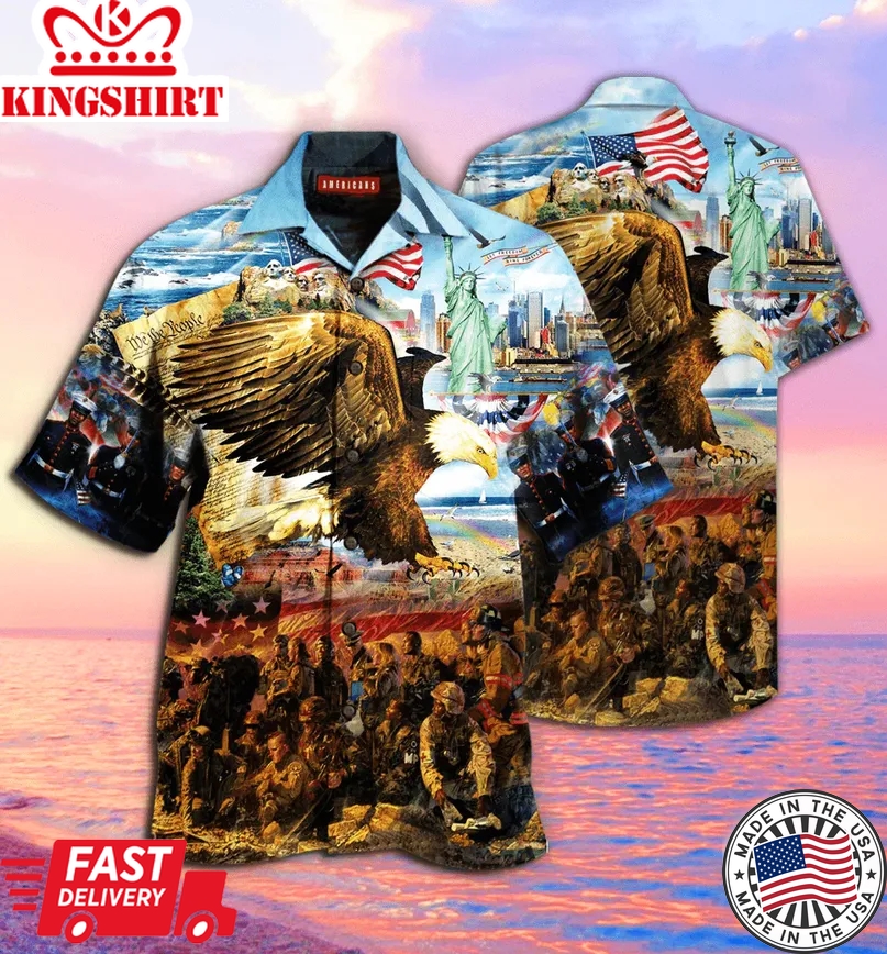 4Th Of July Freedom Isn't Free Eagle American Independence Day Trendy Hawaiian Shirt