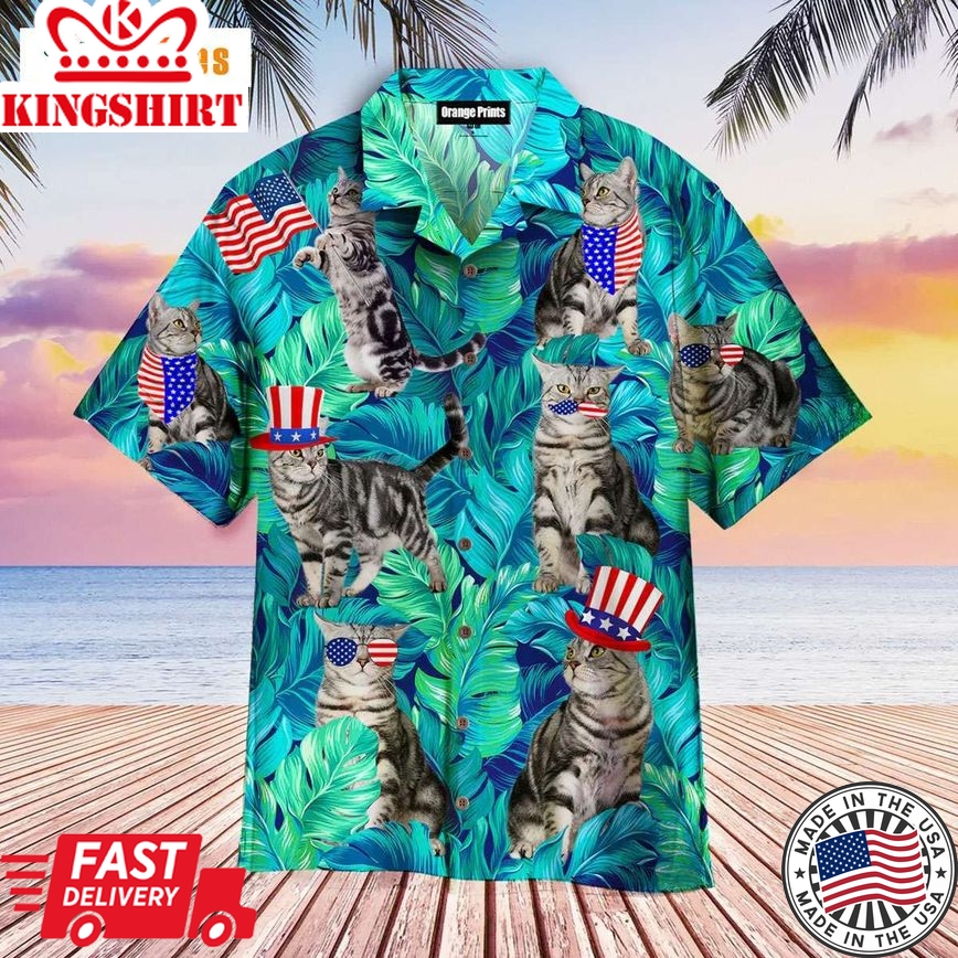 4Th Of July Independence Day Cat Lover, Cat Trendy Hawaiian Shirt Perfect Gifts For Your Loved Ones