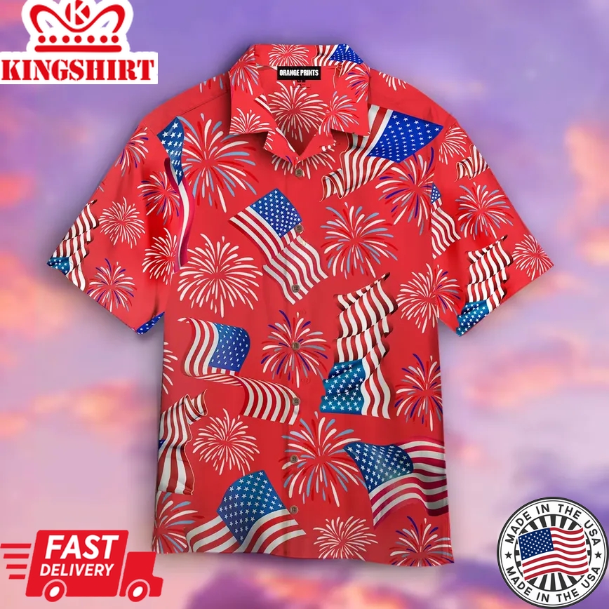 4Th Of July Patriotic Trendy Hawaiian Shirt