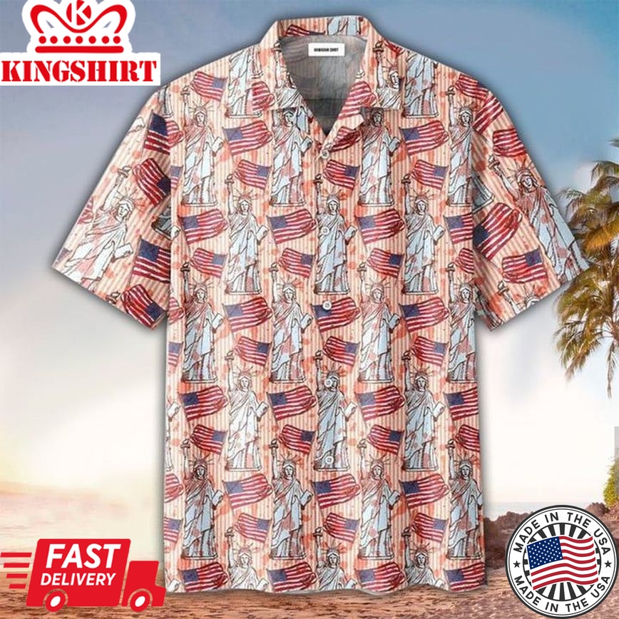 4Th Of July Trendy Hawaiian Shirt, Happy Independence Day Trendy Hawaiian Shirt