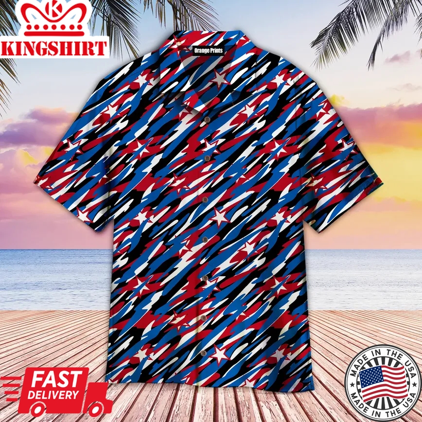 4Th Of July Us Flag Camo Patriotism Trendy Hawaiian Shirt