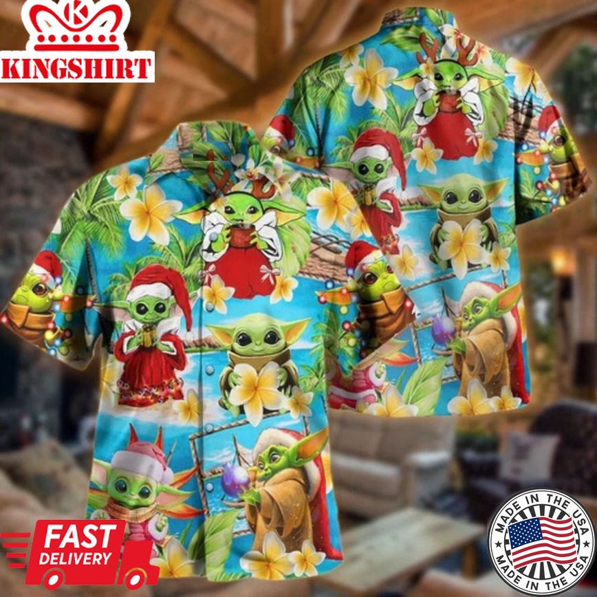 A Merry Christmas I Wish You Star Wars Yoda Trendy Hawaiian Shirt