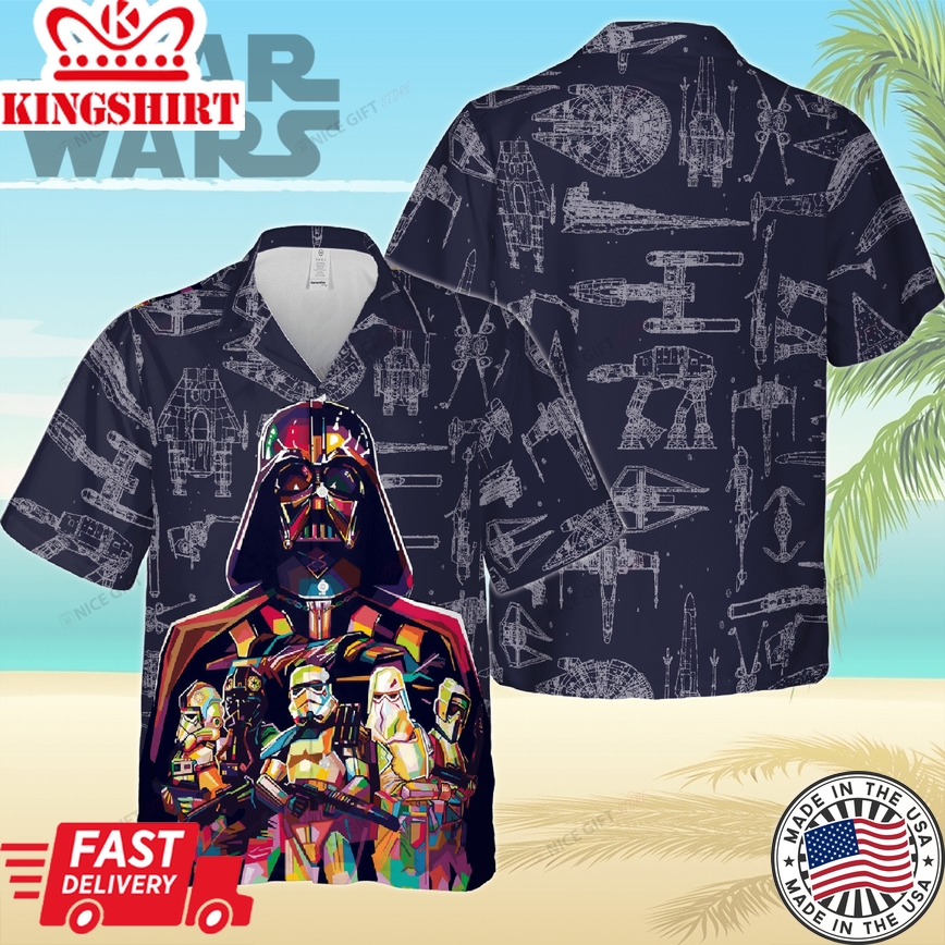 A Star Wars Saga Unfolds in 3D on Hawaiian Shirt