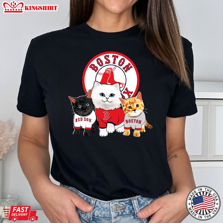 Adorable Cats Boston Red Sox T-Shirt