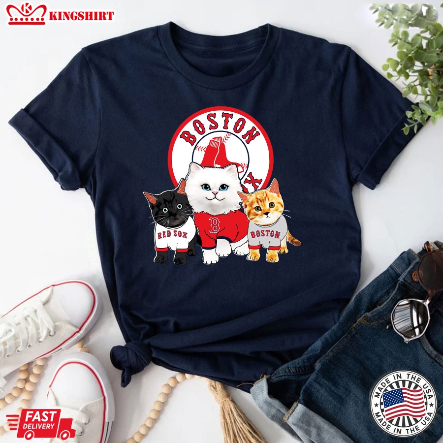 Adorable Cats Boston Red Sox T-Shirt