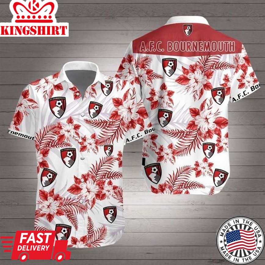 Afc Bournemouth Flower Tropical Trendy Hawaiian Shirt Aloha Shirt