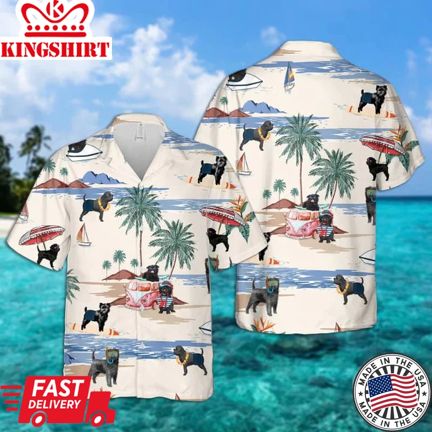 Affenpinscher Summer Beach Trendy Hawaiian Shirt, Trendy Hawaiian Shirts For Men, Trendy Hawaiian Shirts For Men, Aloha Beach Shirt