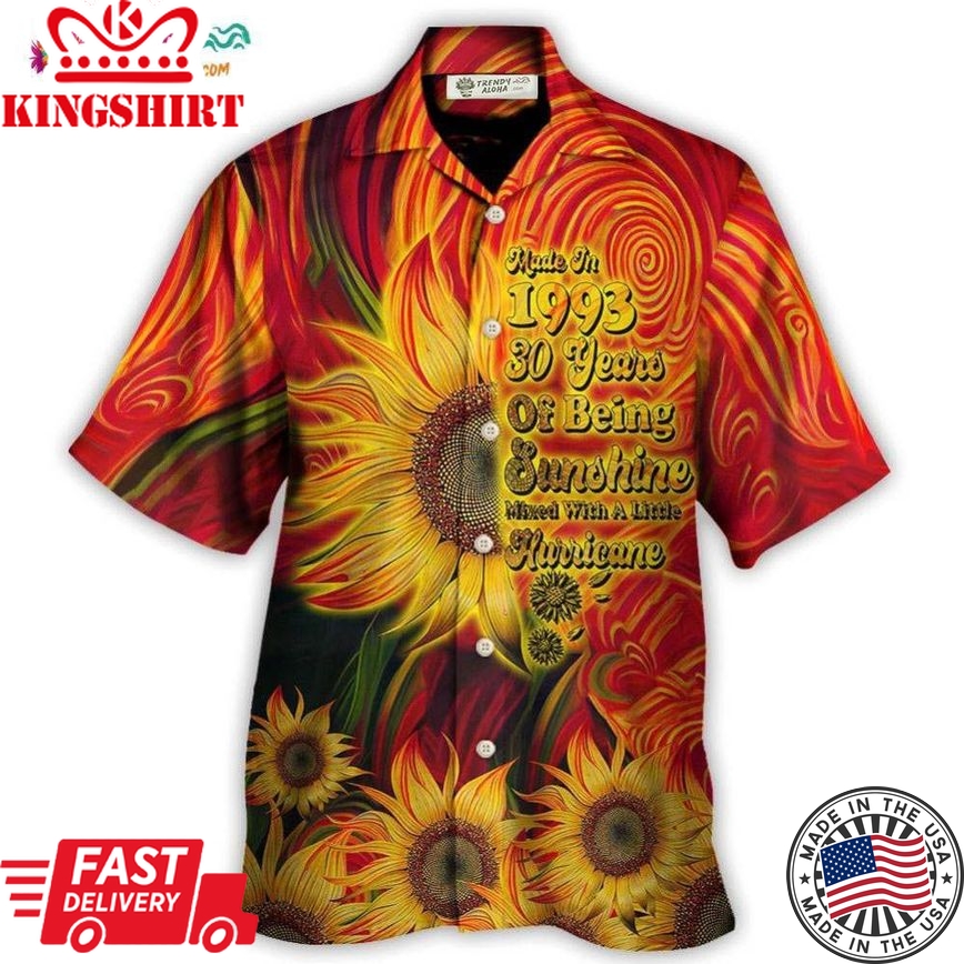 Age - Made In 1993 30 Years Of Being Sunshine Hawaiian Shirt