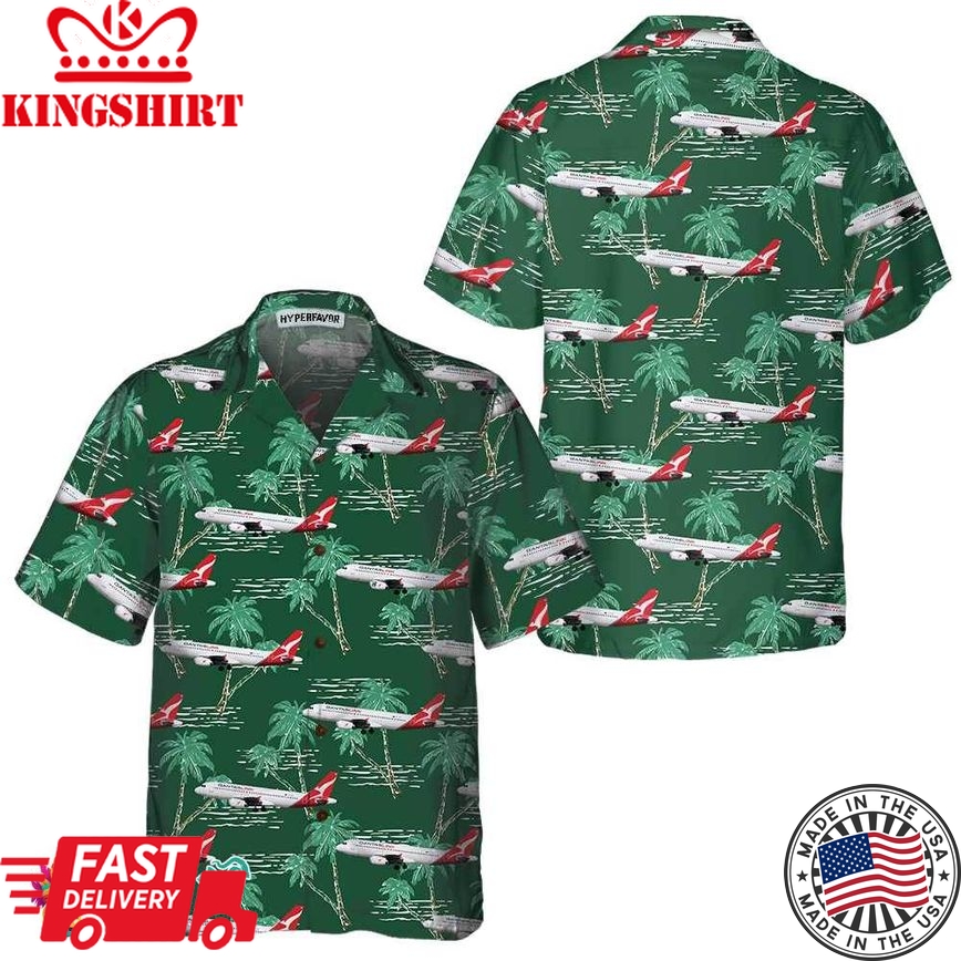 Airbus Hawaiian, Tropical Aircraft & Airplane Aloha Shirt, Aviation Shirt For Men