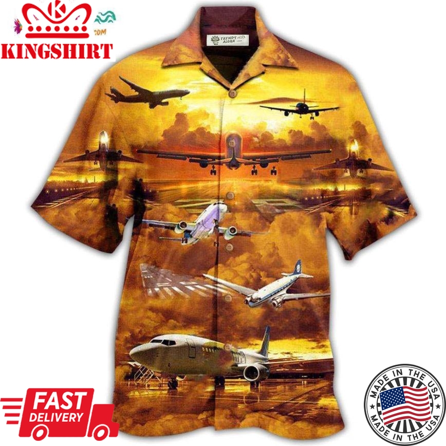 Airplane Fly Life Is A Journey Enjoy The Flight Airplane Hawaiian Shirt