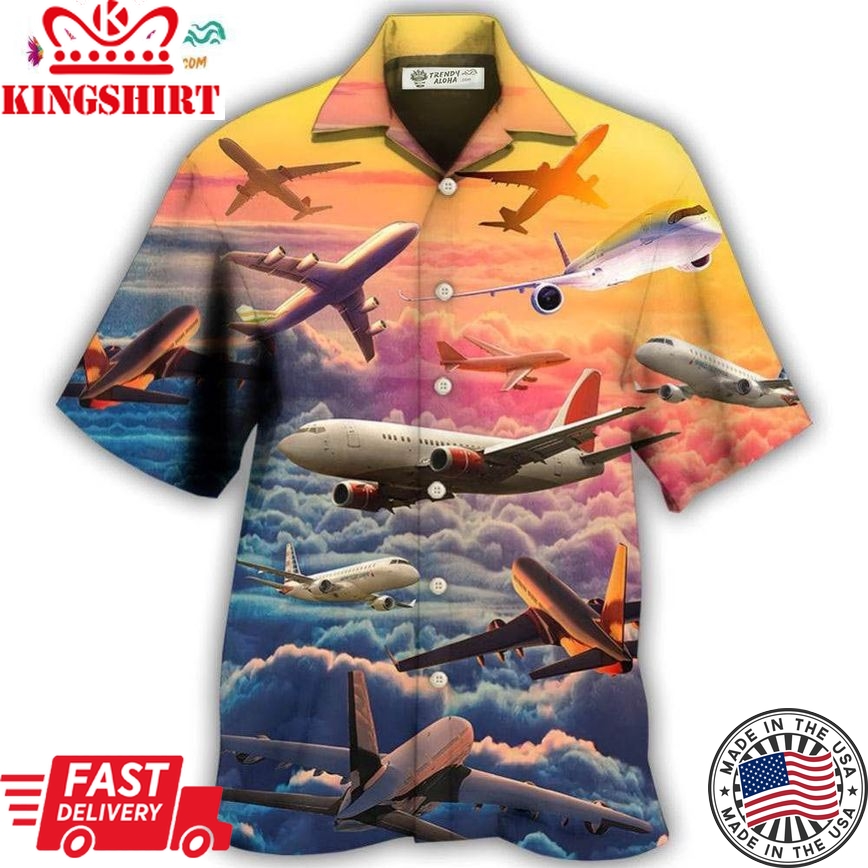 Airplane Let Your Dreams Take Flight Style Hawaiian Shirt