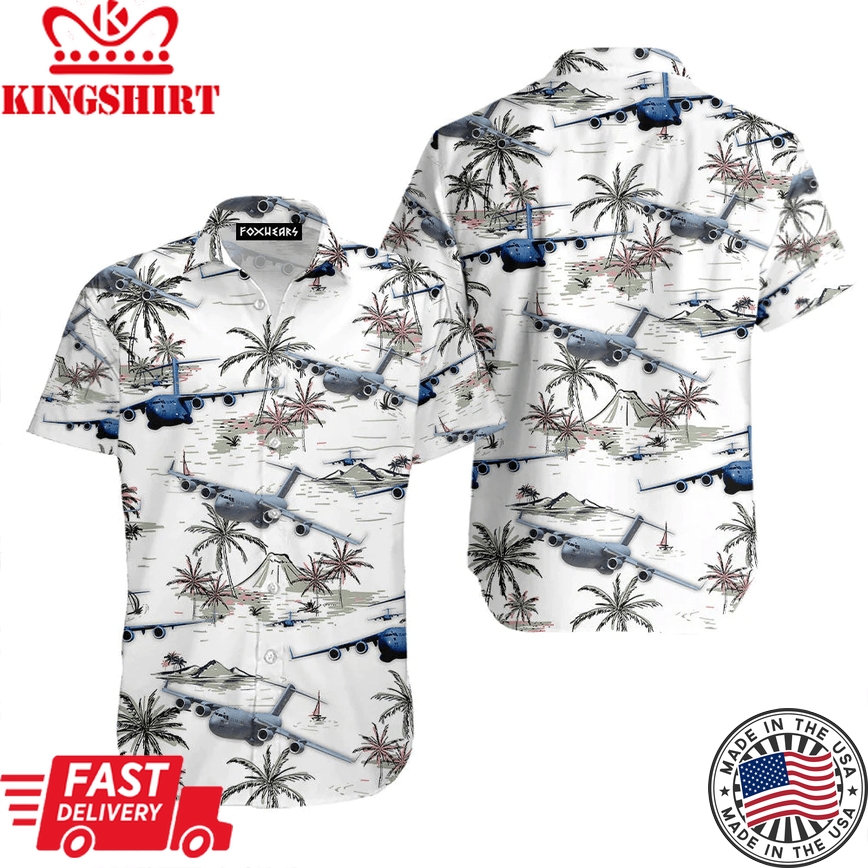 Airplane Tropical Trendy Hawaiian Shirt