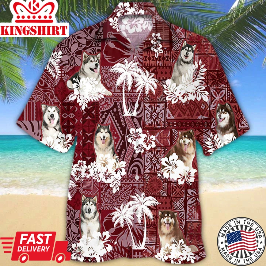 Alaskan Red Trendy Hawaiian Shirt, Tropical Shirts, Gift For Him, Funny Trendy Hawaiian Shirts