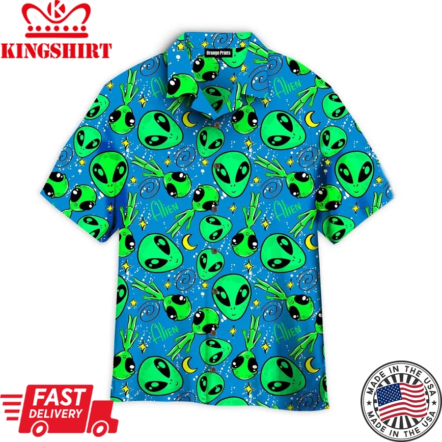 Alien Face Hugger Trendy Hawaiian Shirt