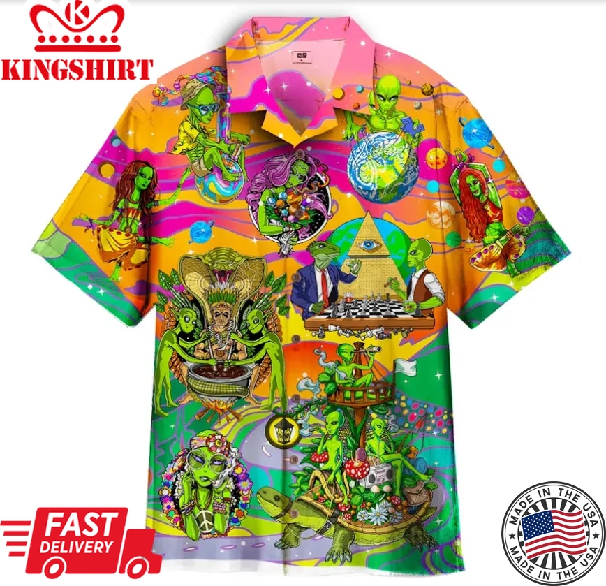 Alien Life In The Universe Trendy Hawaiian Shirt