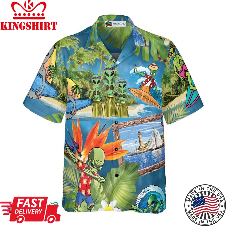 Alien Tropical Summer Hawaiian Shirt