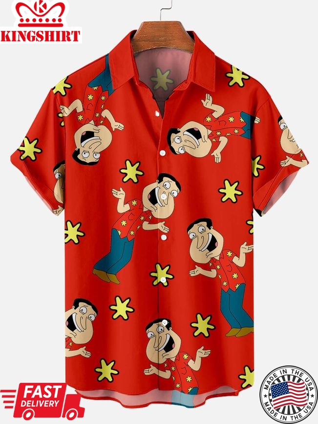 All Are Quagmire Men's Short Sleeve Hawaiian Shirt