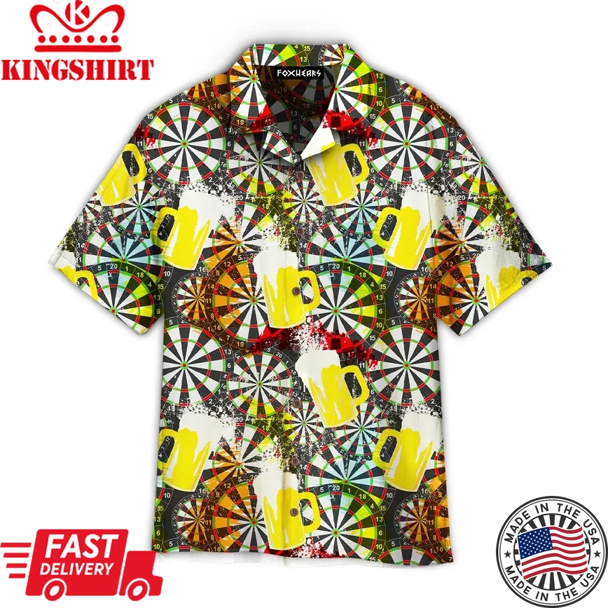 All I Want To Do Is Darts And Beer Trendy Hawaiian Shirt