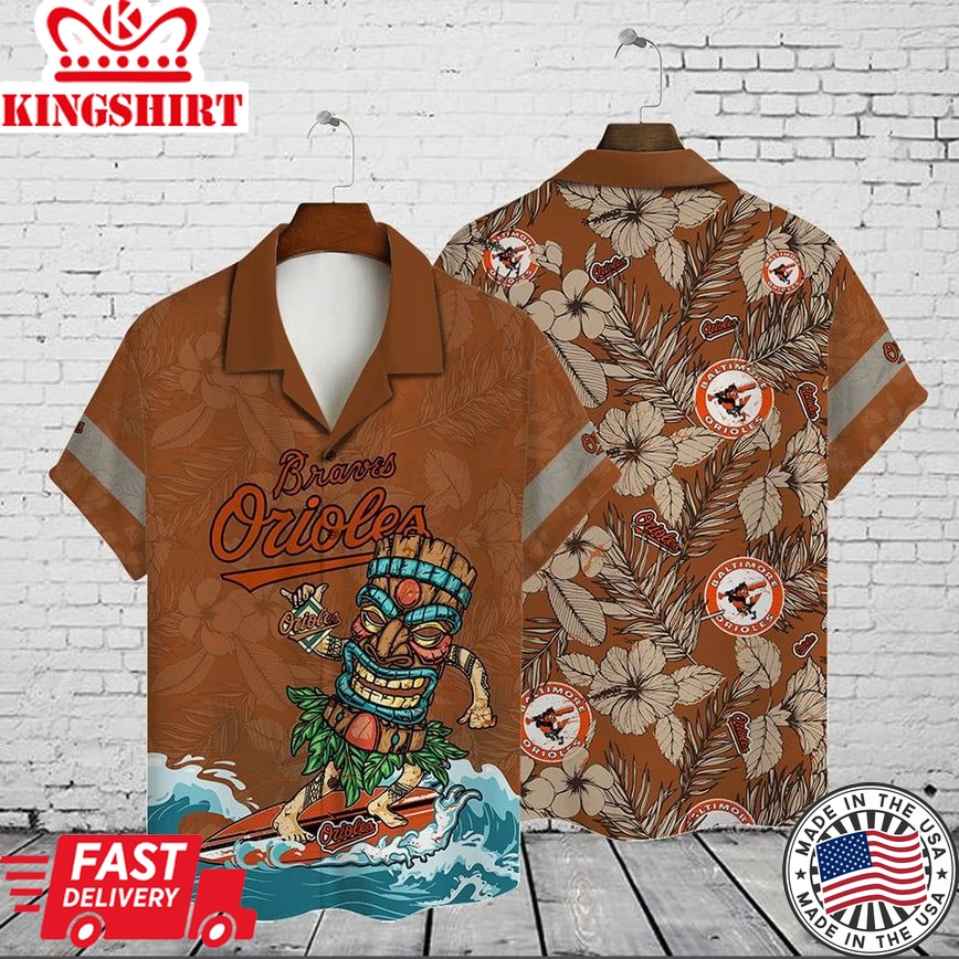 All Over Print Baltimore Orioles Distinctive Hawaiian Shirt