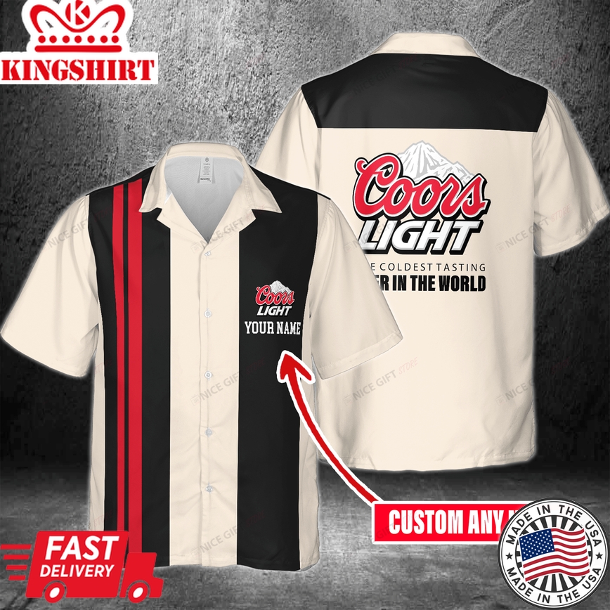 Aloha Beach Shirt Custom Name Inspired by Coors Light