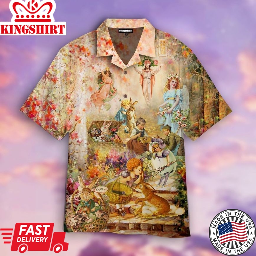 Aloha Easter Blessings: Jesus He Is Risen Hawaiian Shirt