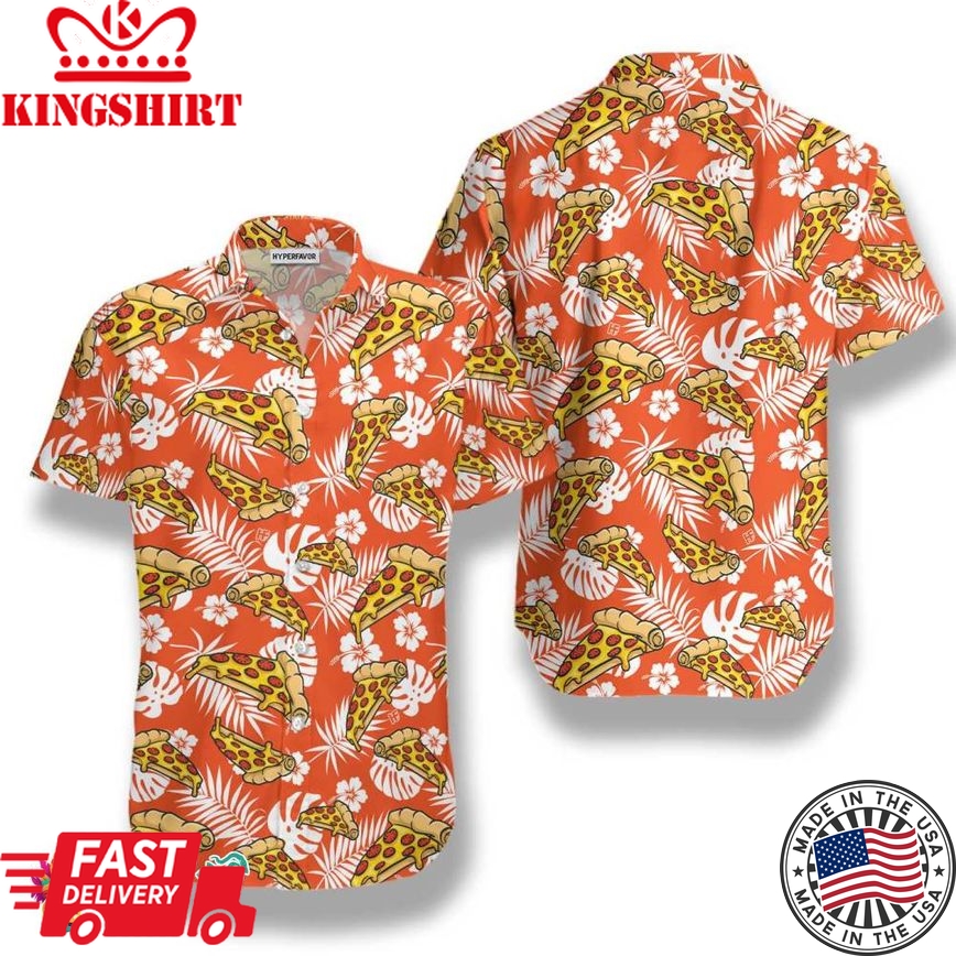 Aloha Tropical Pizza Shirt For Men Hawaiian Shirt