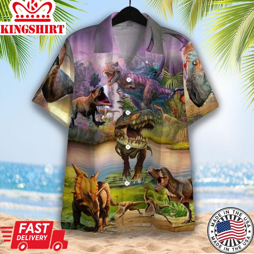 Always Be Dinosaur Trendy Hawaiian Shirt