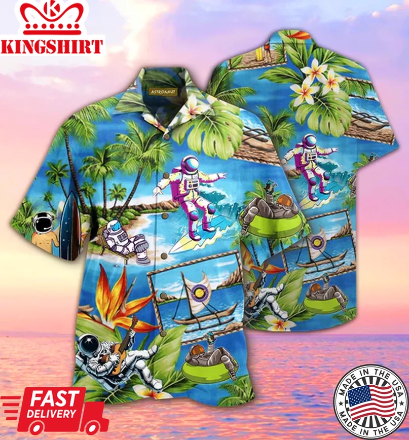 Amazing Astronaut Trendy Hawaiian Shirt