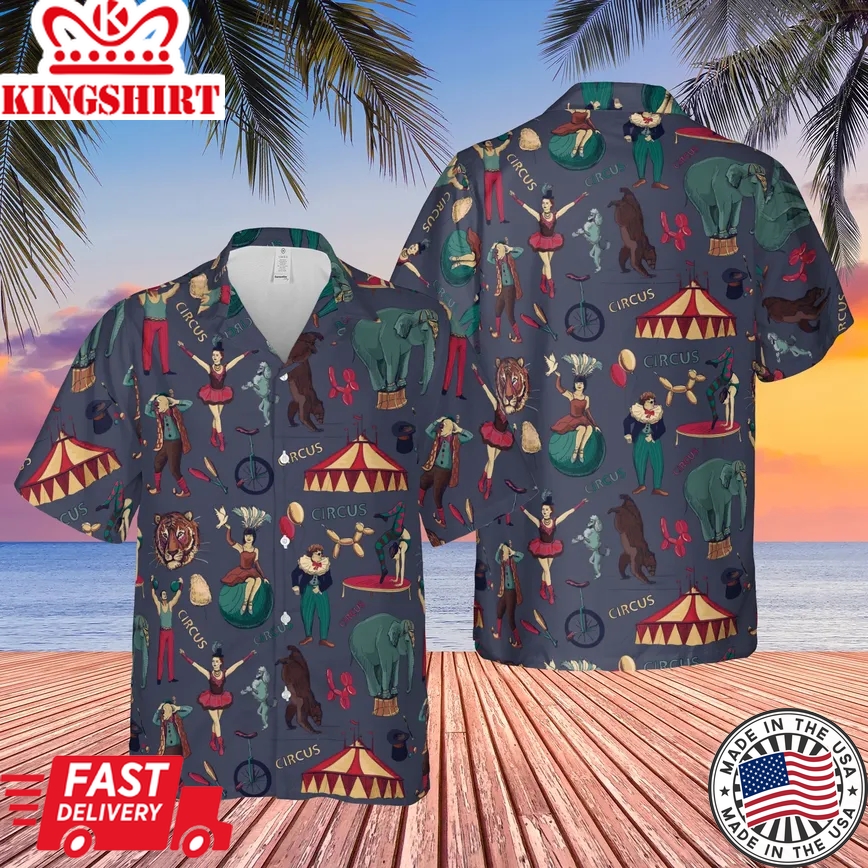 Amazing Circus Trendy Hawaiian Shirt For Aloha Shirt