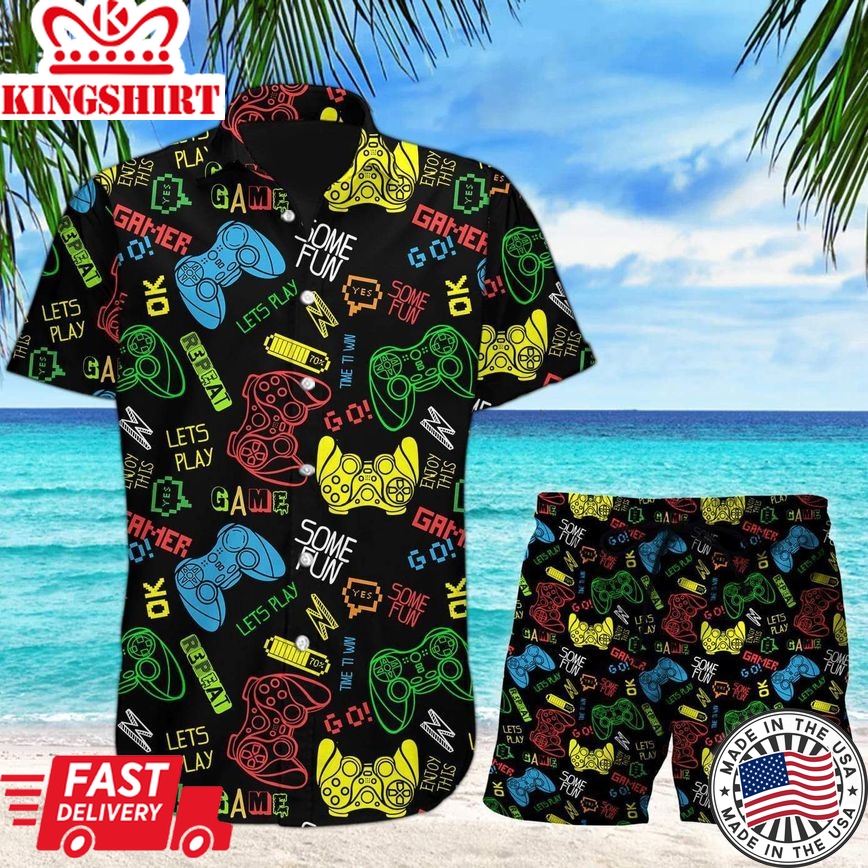 Amazing Gamer Trendy Hawaiian Shirt Set Unisex