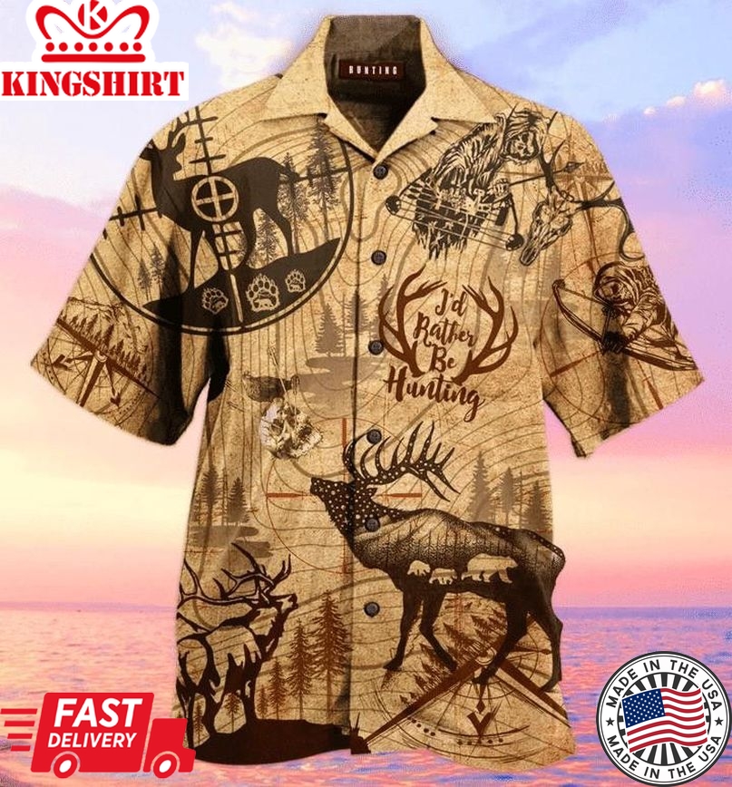 Amazing Hunting Deer Aloha Trendy Hawaiian Shirts For Men & For Women