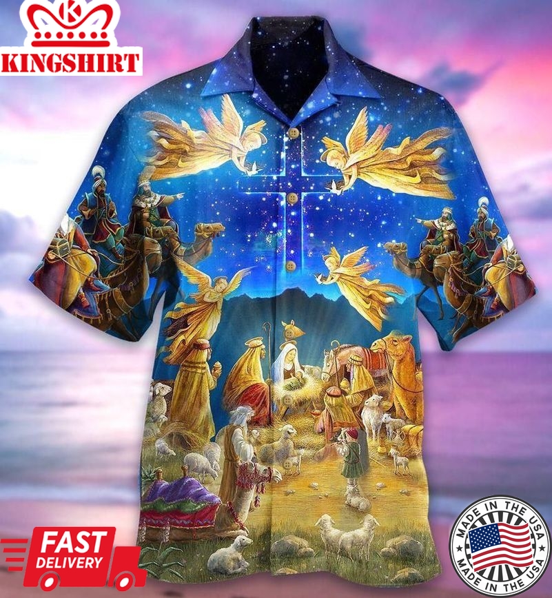 Amazing Jesus Was Born Hawaiian Shirt