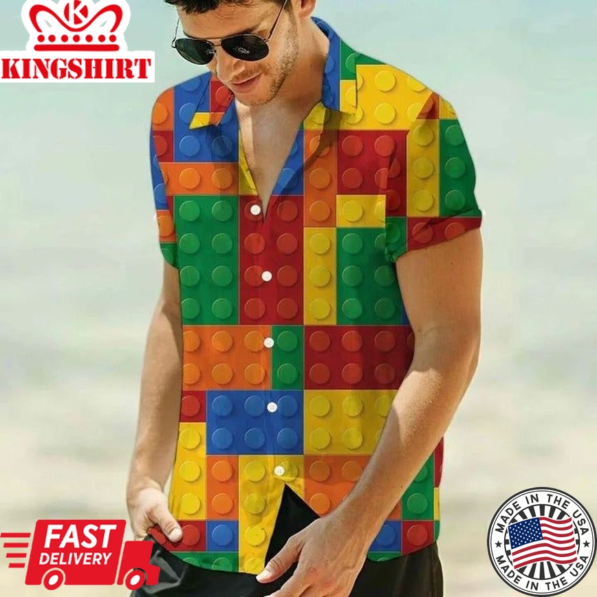 Amazing Lego Hawaiian Aloha Hawaii Shirt