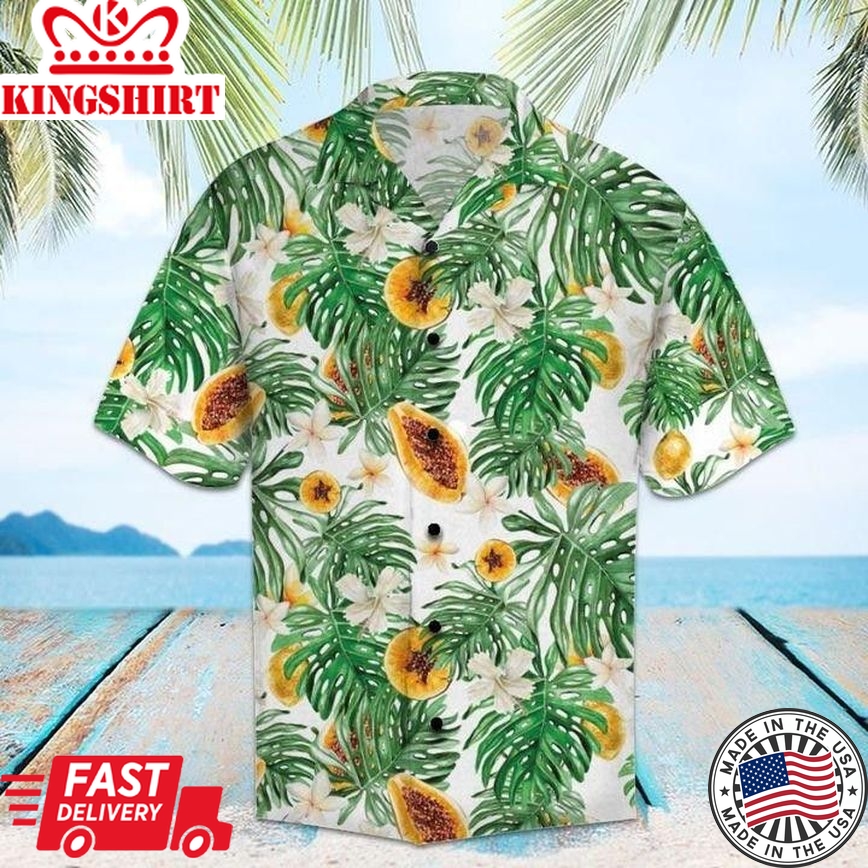 Amazing Papaya Trendy Hawaiian Shirt