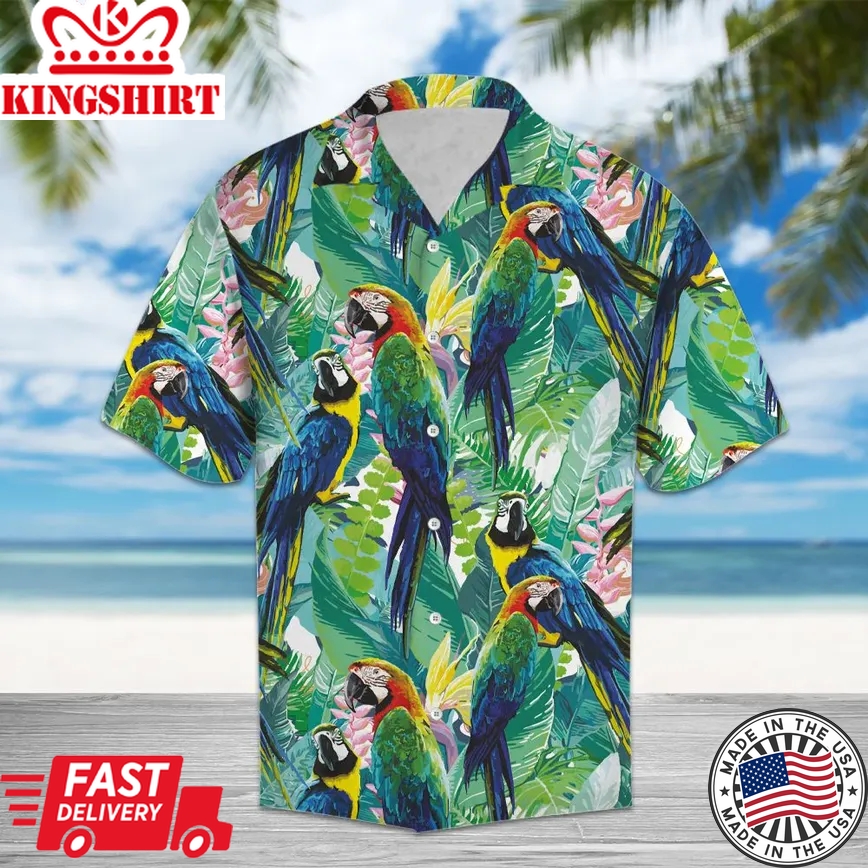 Amazing Parrot Trendy Hawaiian Shirt, Parrot Lover Trendy Hawaiian Shirt For