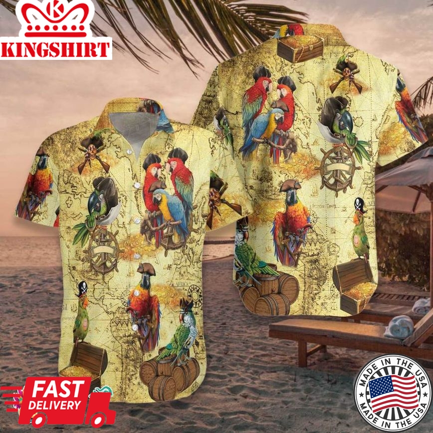 Amazing Pirate Parrots Hawaiian Shirt