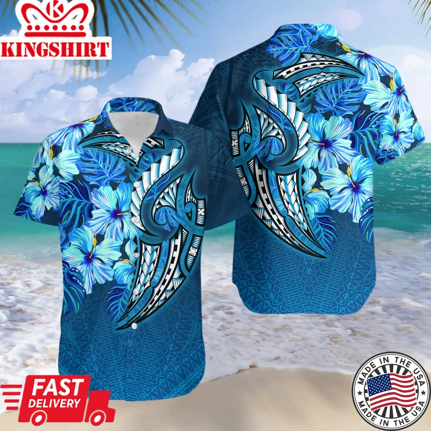 Amazing Polynesian Hibiscus Hawaii Shirt, Hawaii Shirts Mens, Beach Shirts For Men