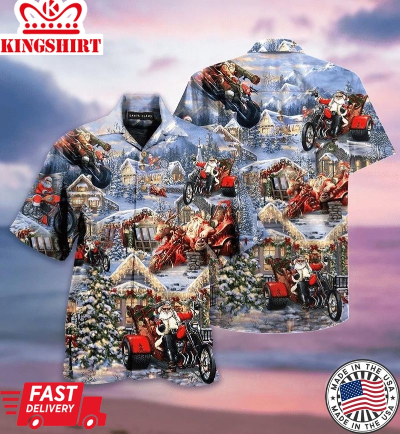 Amazing Santa Biker Trendy Hawaiian Shirt