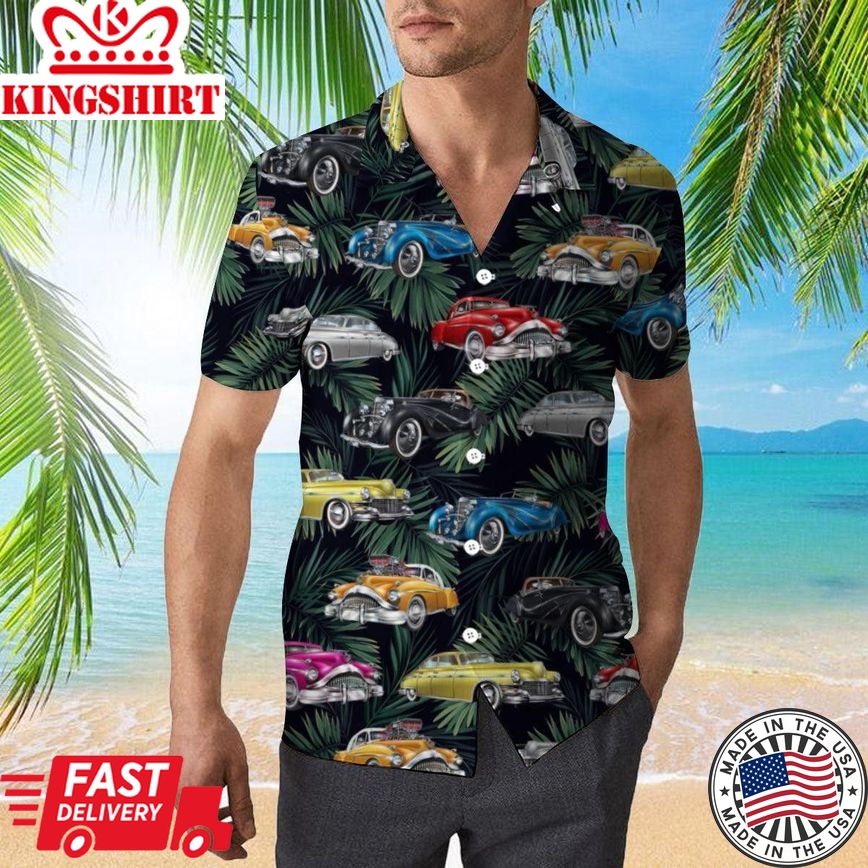 Amazing Vintage Retro Muscle Car Trendy Hawaiian Shirt