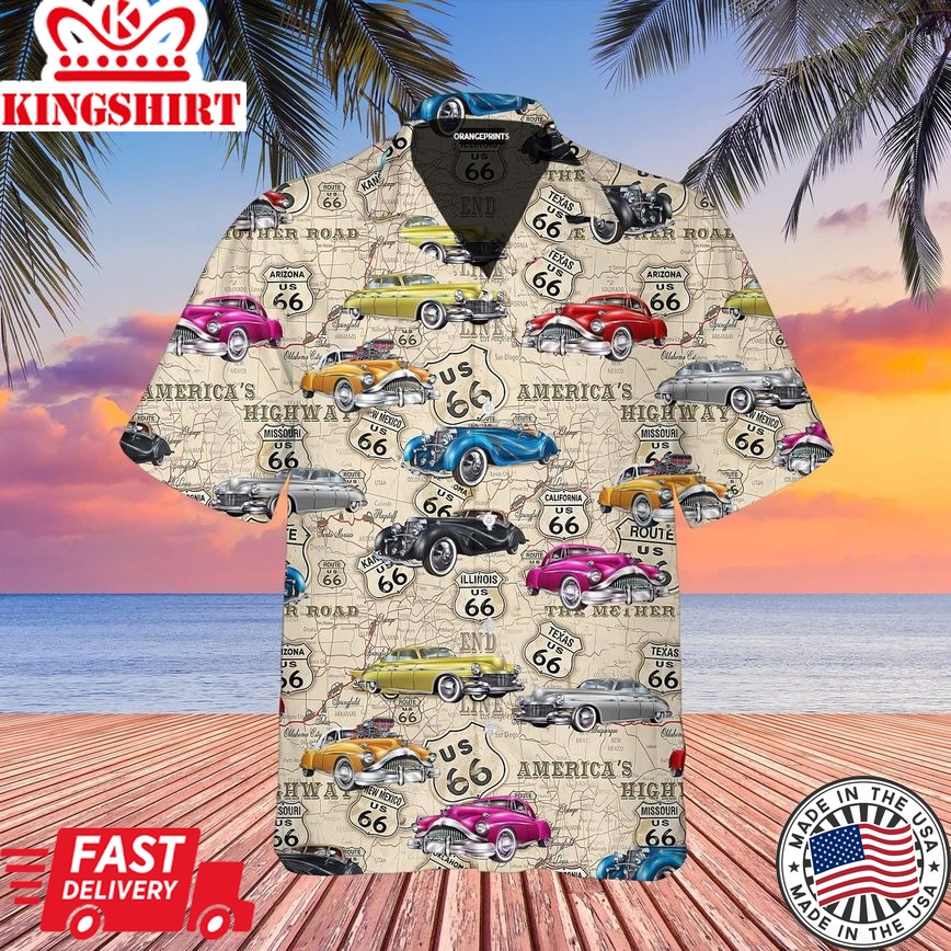 Amazing Vintage Retro Muscle Car Trendy Hawaiian Shirt