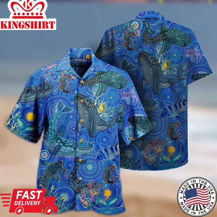 Amazing Whale Trendy Hawaiian Shirt