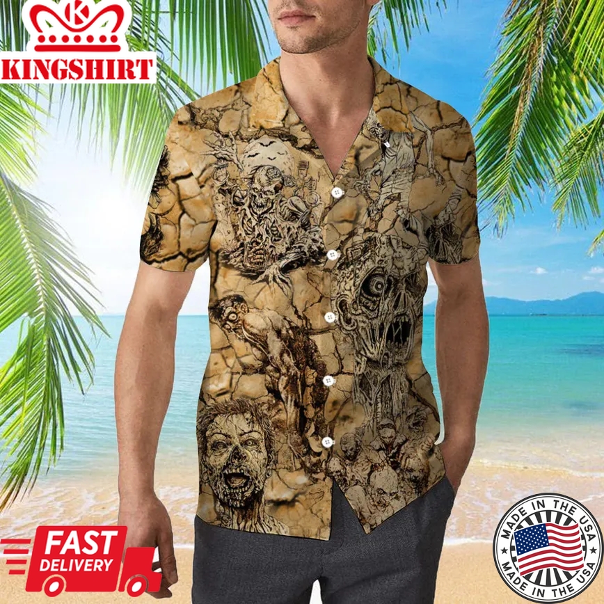 Amazing Zombies Trendy Hawaiian Shirt