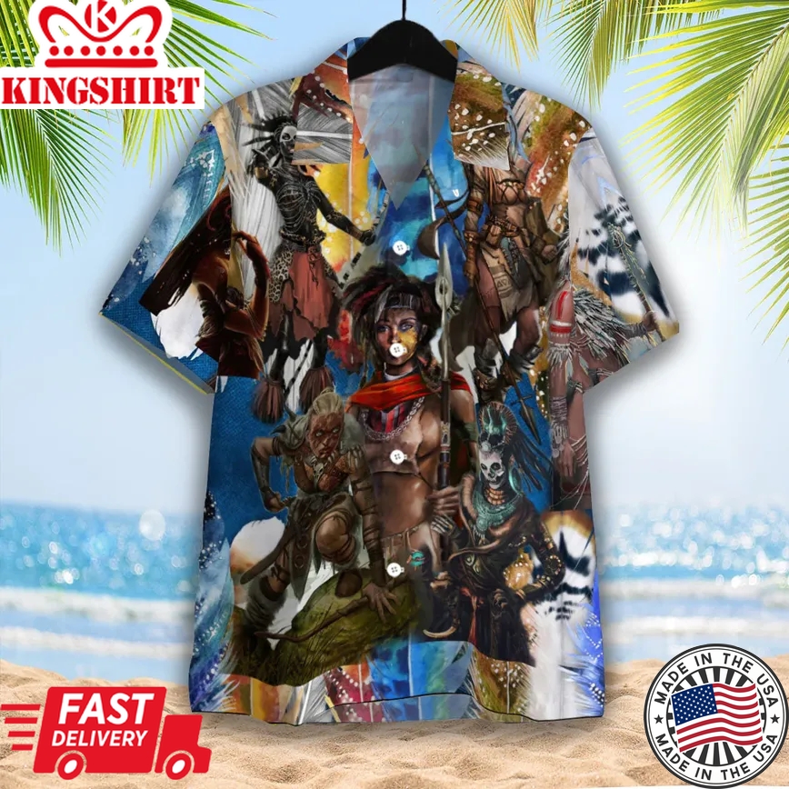 Amazon Ancient World Women Warrior Trendy Hawaiian Shirt