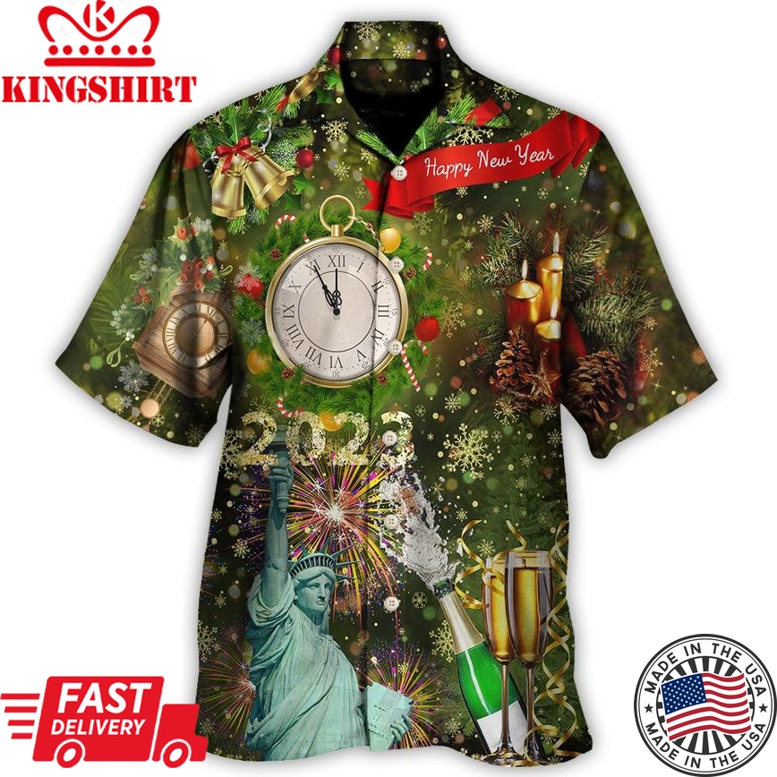 America 2023 Happy New Year Night Hawaiian Shirt