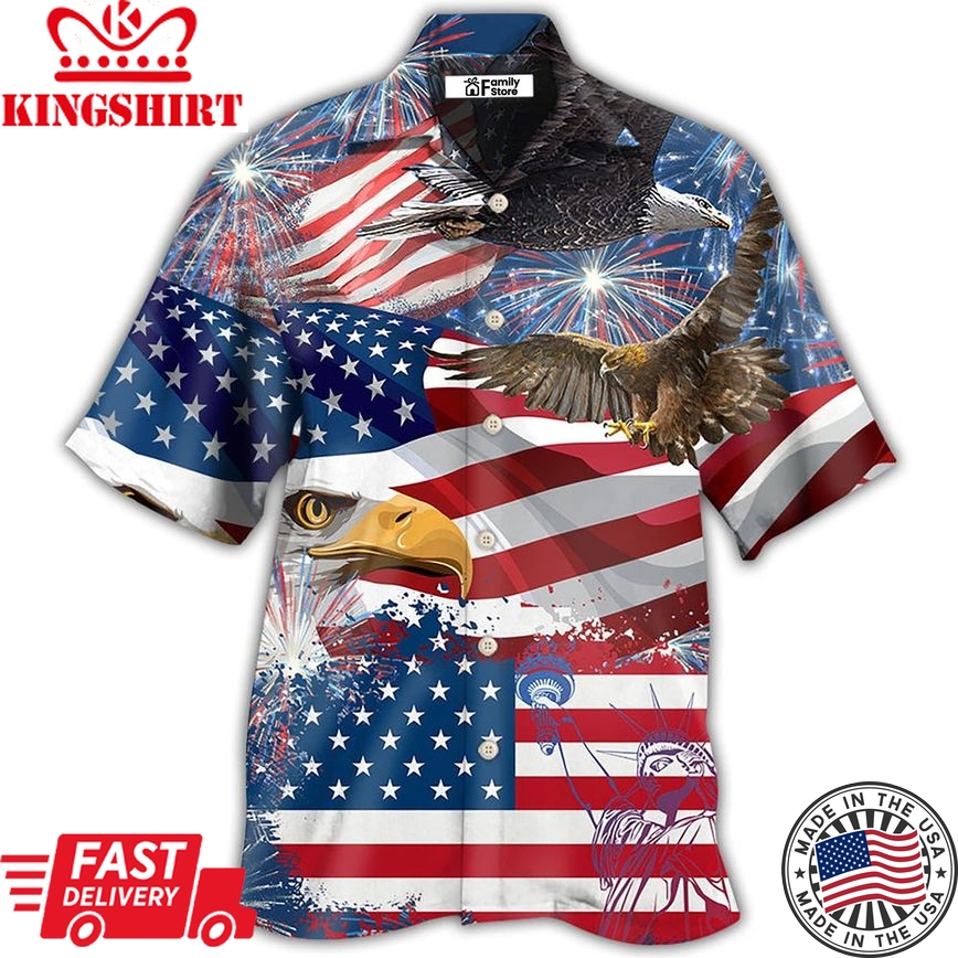 America 4Th Of July America Eagle Freedom Hawaiian Shirt